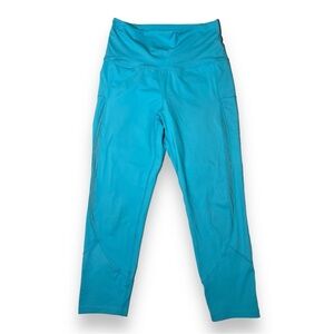 Zyia Women’s Cropped Turquoise Mesh Leggings Size 2